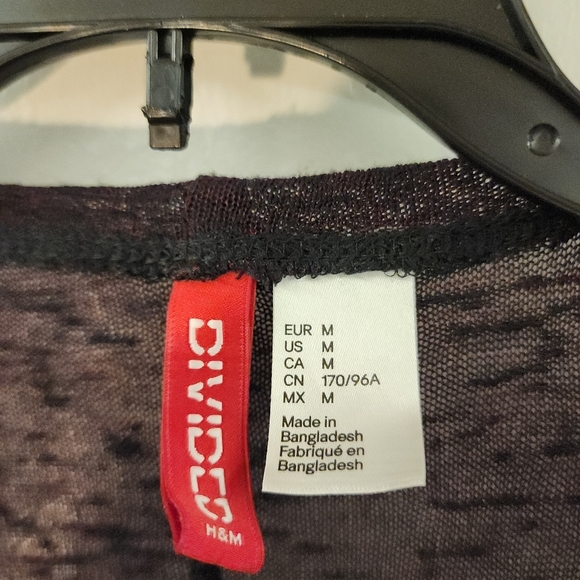 H & M Divided Women's Black/Purple Open-Front Sweater Size Med - Picture 2 of 4